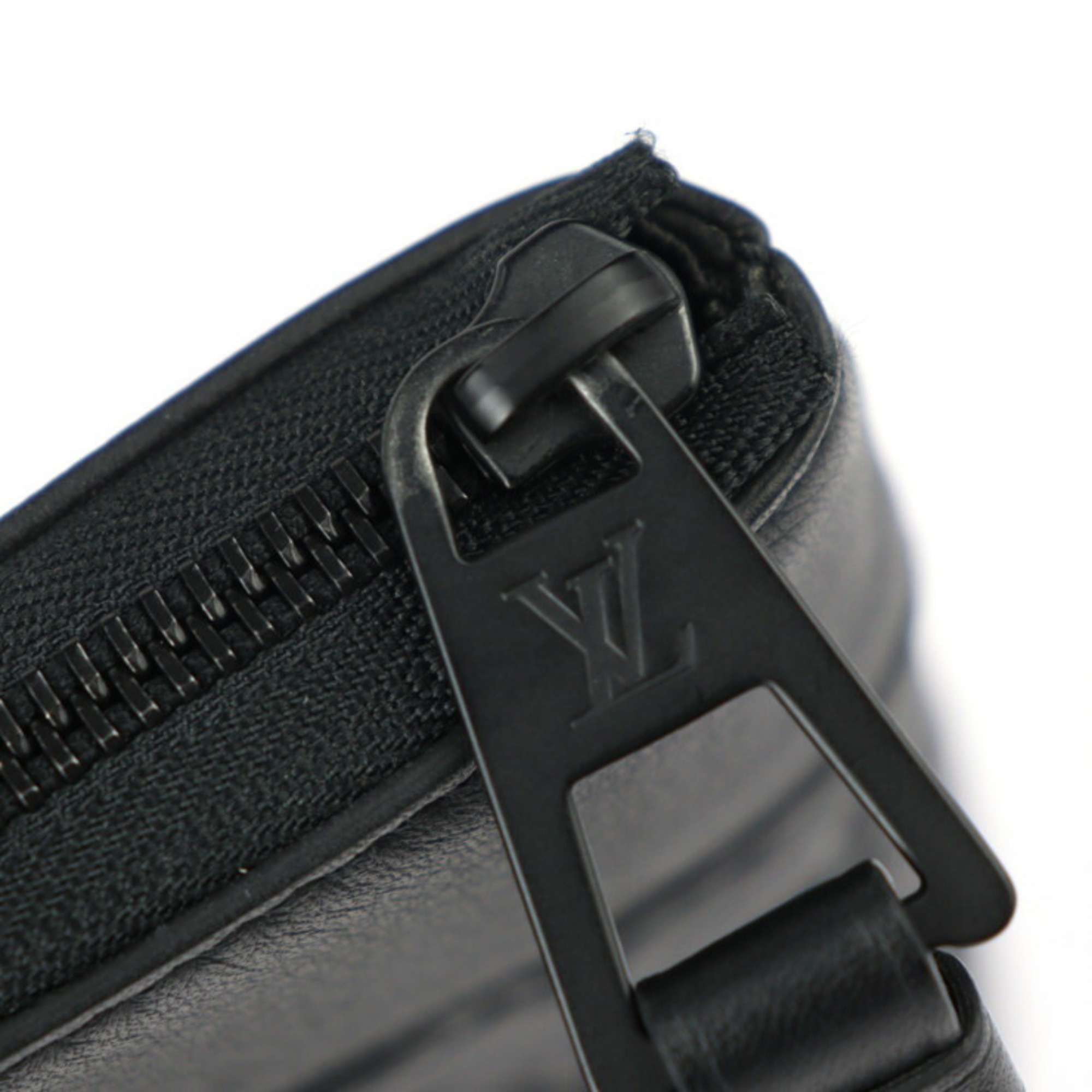 LOUIS VUITTON Louis Vuitton Pochette Voyage Souple Second Bag M82545 Monogram Shadow Black Clutch Pouch