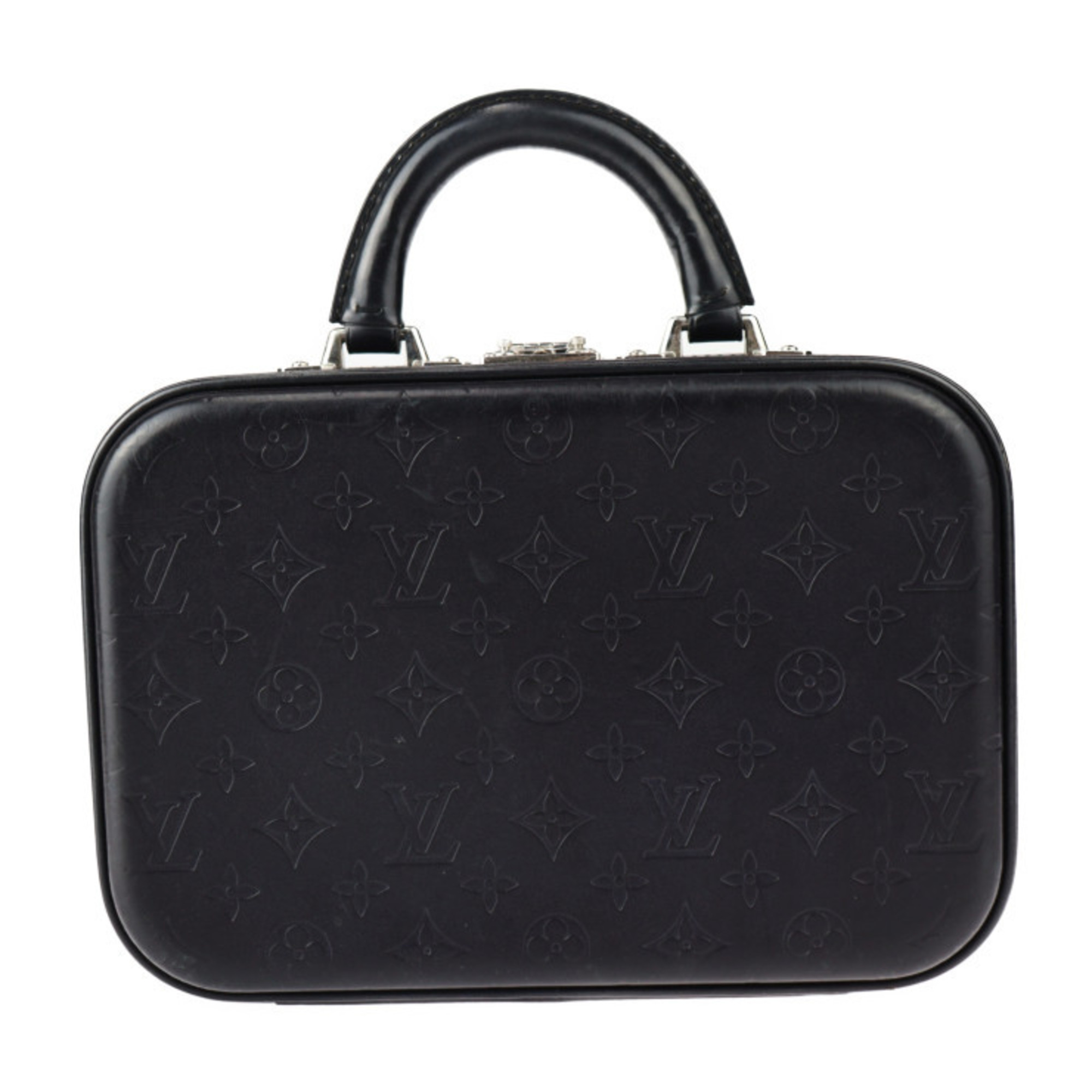 LOUIS VUITTON Louis Vuitton Valiset PM Handbag M92235 Monogram Glace Leather Black Trunk