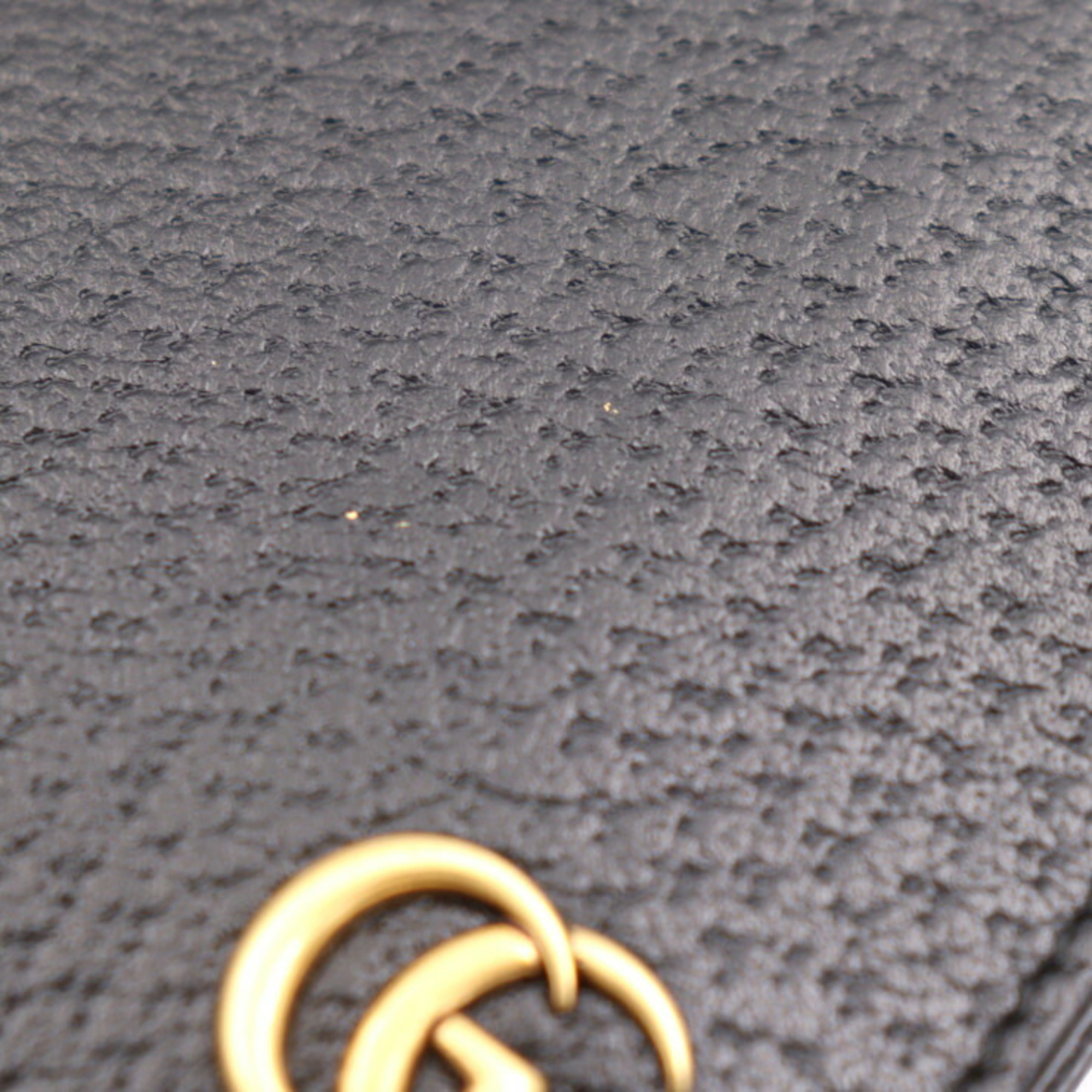 GUCCI GG Marmont Business Card Holder/Card Case 428737 Leather Black Holder Bi-fold