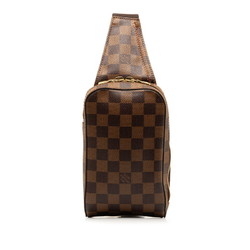 Louis Vuitton Damier Geronimos Body Bag Waist N51994 Brown PVC Leather Men's LOUIS VUITTON