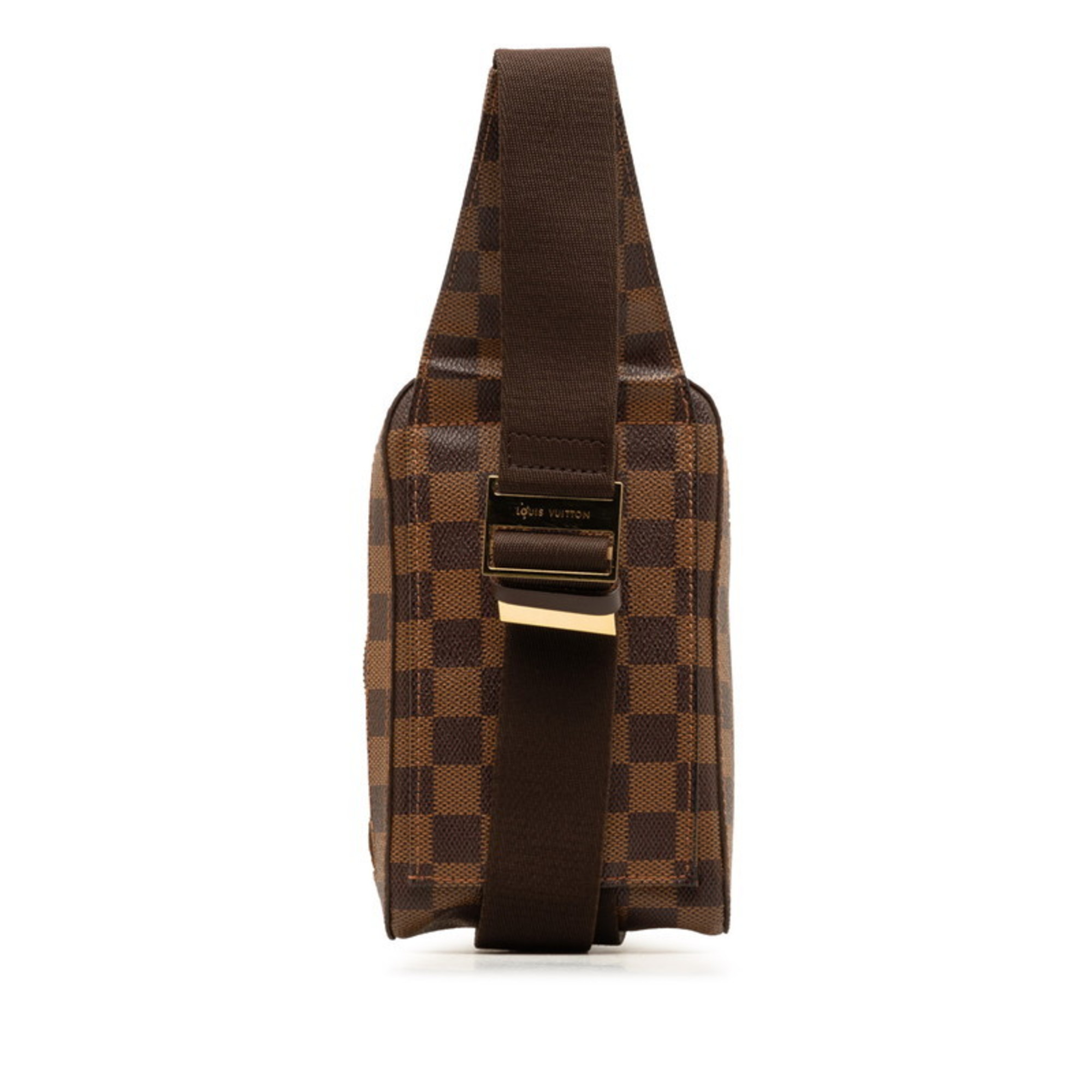 Louis Vuitton Damier Geronimos Body Bag Waist N51994 Brown PVC Leather Men's LOUIS VUITTON