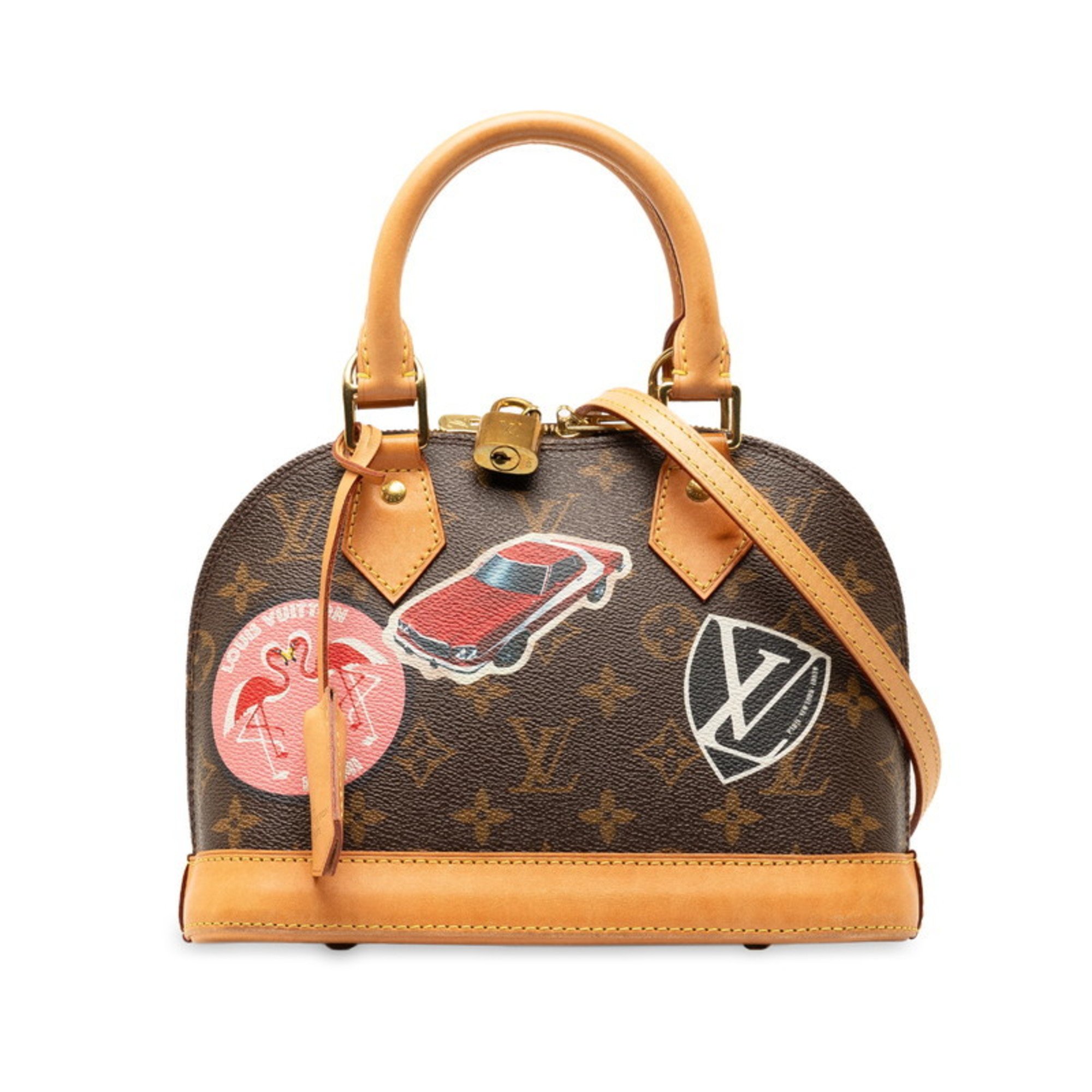 Louis Vuitton Monogram M43230 Women's Handbag,Shoulder Bag Brown,Monogram,Multi-color,Red Color