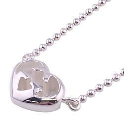 GUCCI Gucci Interlocking G Heart Icon Necklace Silver Women's Z0006553