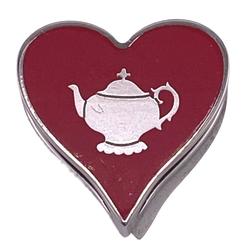 HERMES Heart Motif Tea Time Scarf Ring Red Women's Z0006599