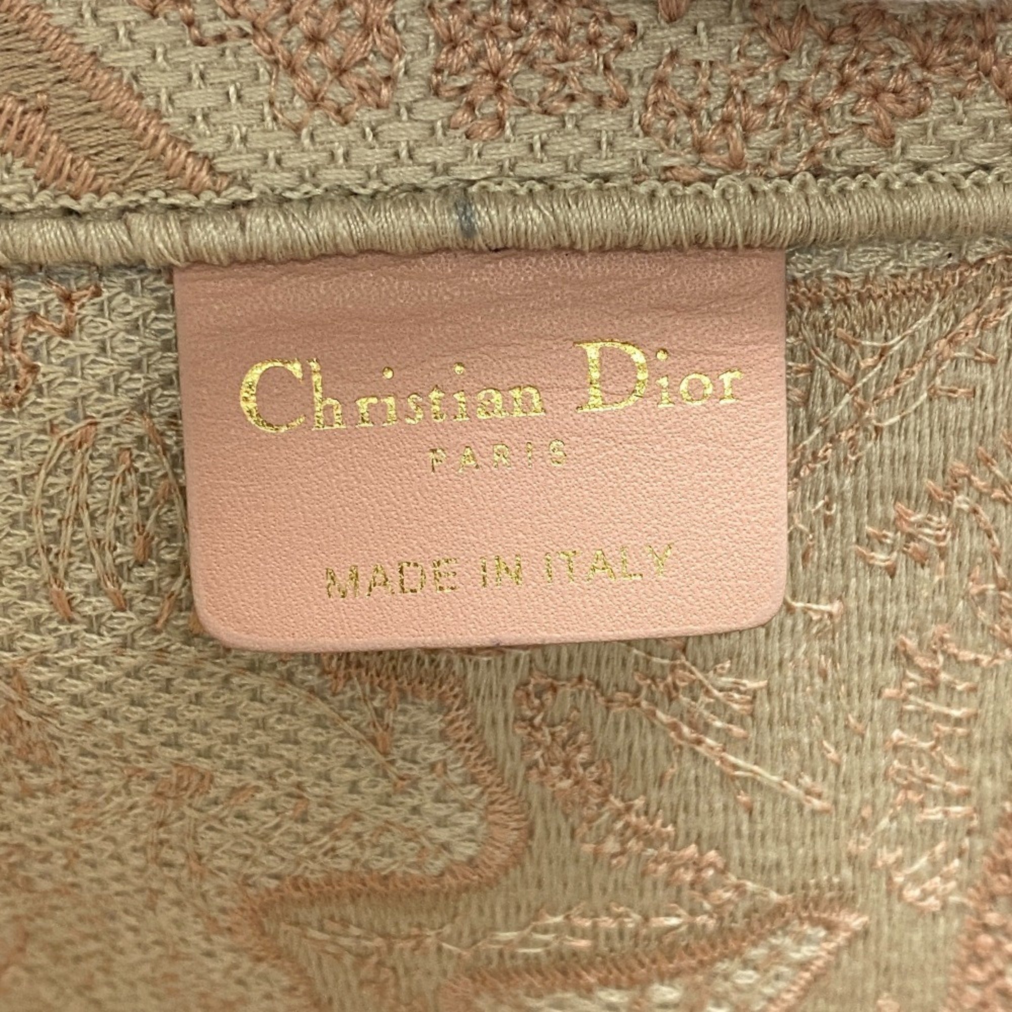 Christian Dior 50--MA-0188 Book Tote Large Toile de Jouy Embroidery Bag Pink Women's Z0006614