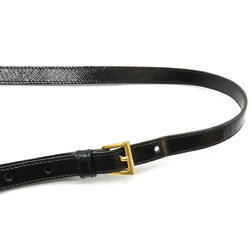 PRADA Galleria handbag shoulder bag patent leather NERO black 1BA863