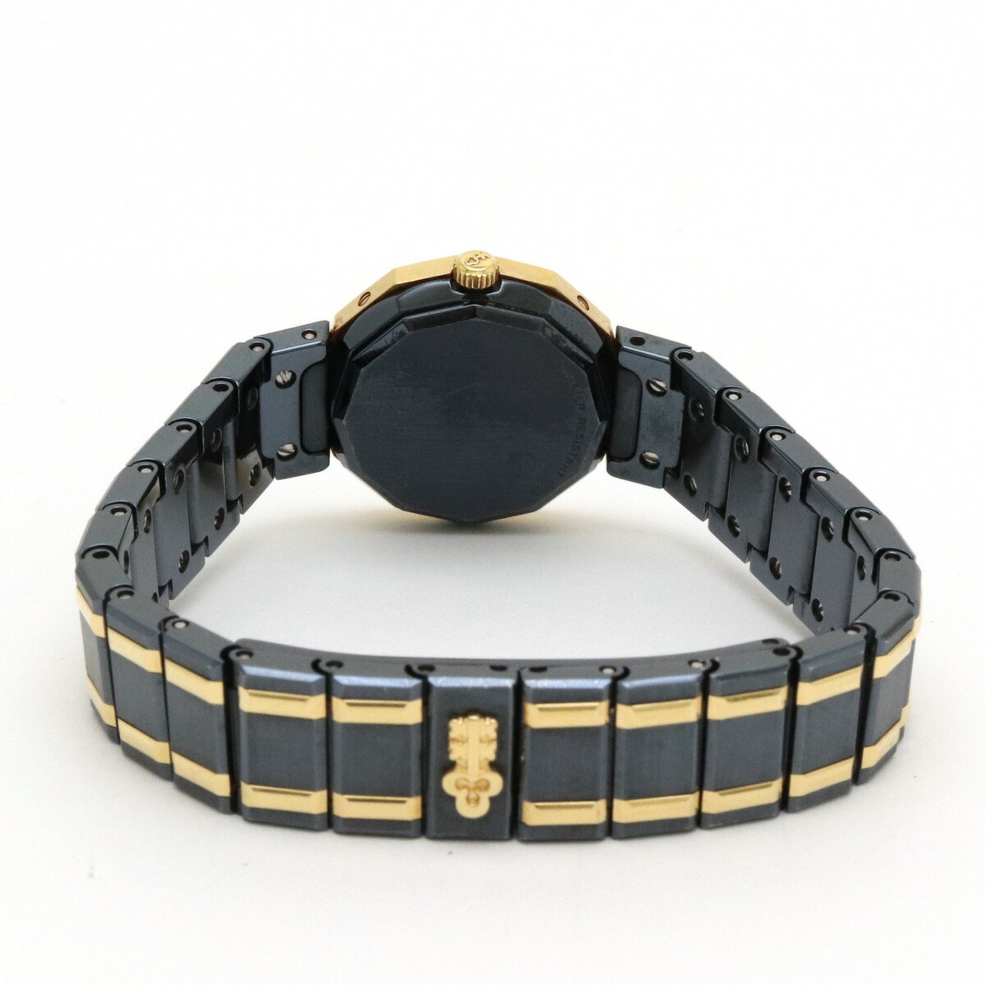 CORUM Admiral's Cup Gun Blue K18YG Yellow Gold Dial Women's Quartz Watch 24.810.31 V-52