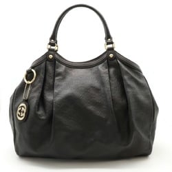 GUCCI Guccissima Sukey Tote Bag Shoulder Leather Black 211943