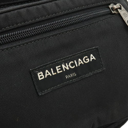 BALENCIAGA Explorer Belt Bag, Waist Pouch, Body Hip Nylon Canvas, Black, 482389