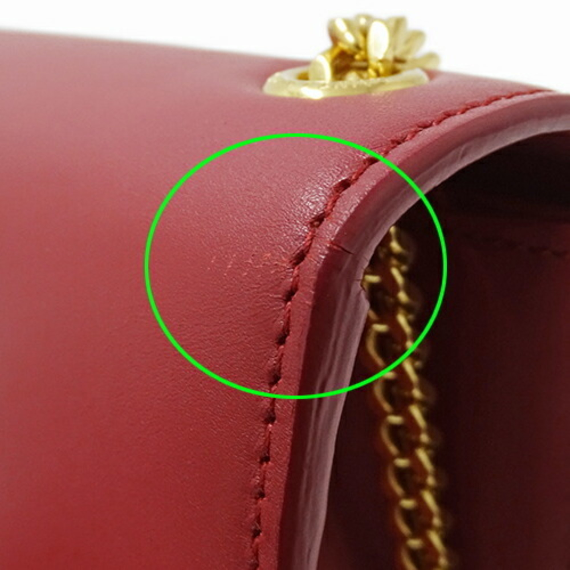 Saint Laurent SAINT LAURENT Bag Women's Shoulder Classic Kate Calf Leather Red 354119 Tassel Chain Compact