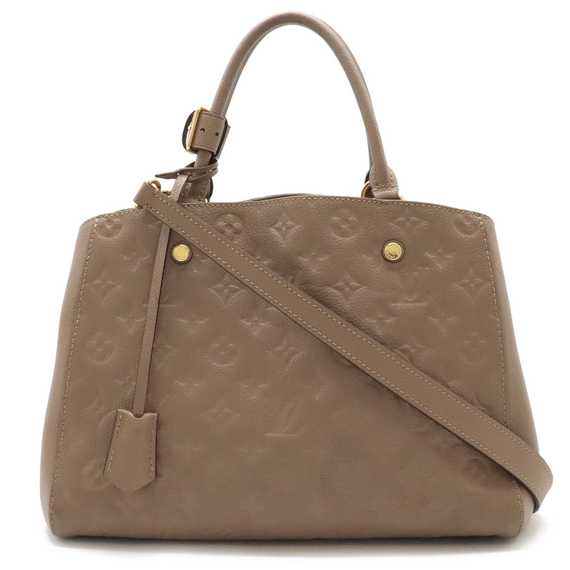 LOUIS VUITTON Louis Vuitton Monogram Empreinte Montaigne MM Handbag Shoulder Bag Galle Pink Brown M41195
