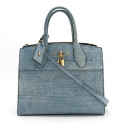 LOUIS VUITTON Louis Vuitton Steamer MM Handbag Tote Bag Shoulder PVC Blue M54509