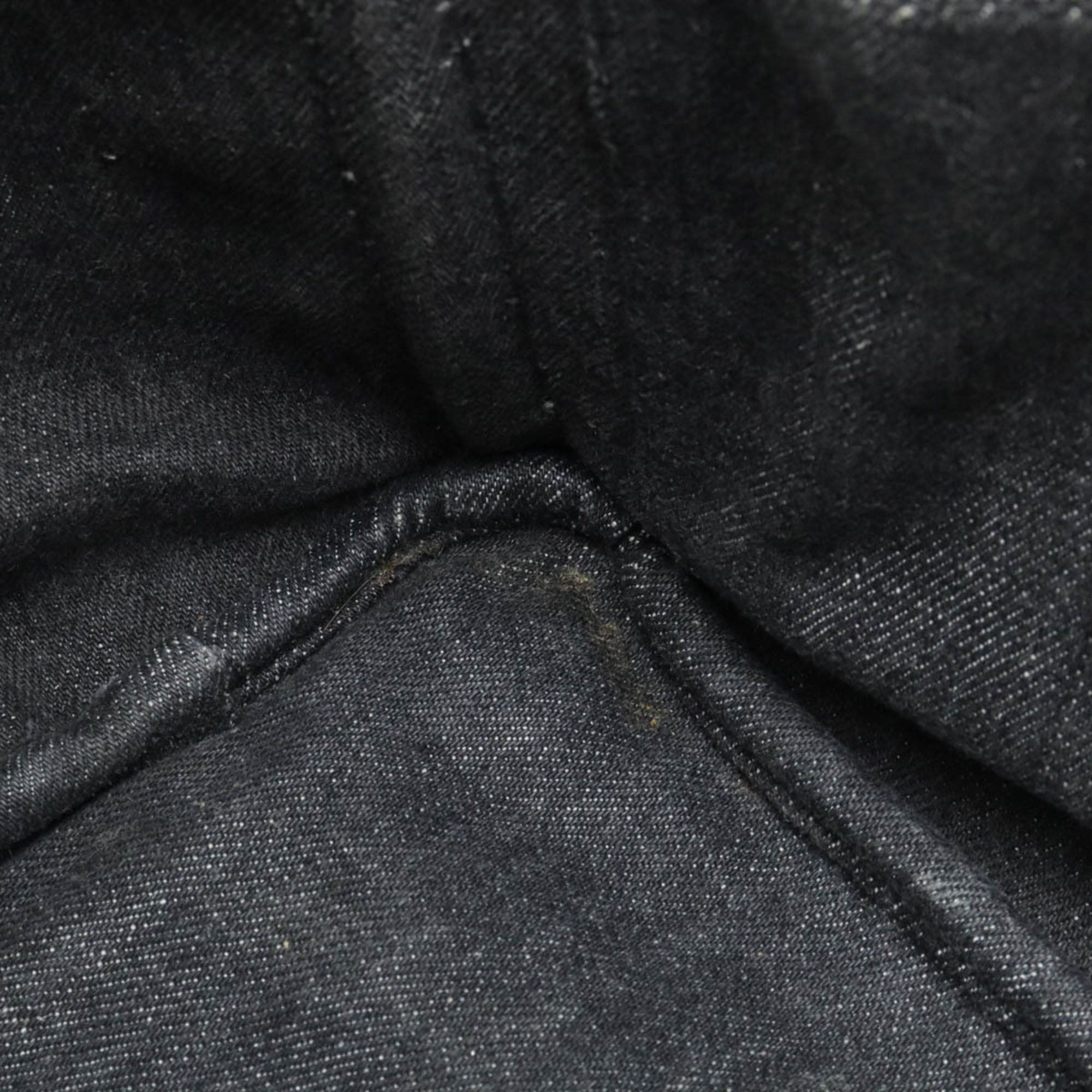 PRADA CANAPA Tote Bag Shoulder Denim NERO Black Purchased at Boutique B2439G