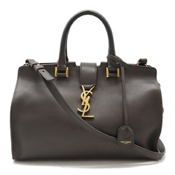 SAINT LAURENT PARIS YSL Yves Saint Laurent Cabas Small Handbag Leather Grey 394461