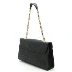 GUCCI Micro Guccissima Emily Medium Shoulder Bag Chain Tassel Leather Black 449635