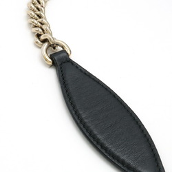 GUCCI Micro Guccissima Emily Medium Shoulder Bag Chain Tassel Leather Black 449635