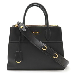 PRADA Prada Paradigm Handbag Shoulder Bag Saffiano Leather NERO Black 1BA103
