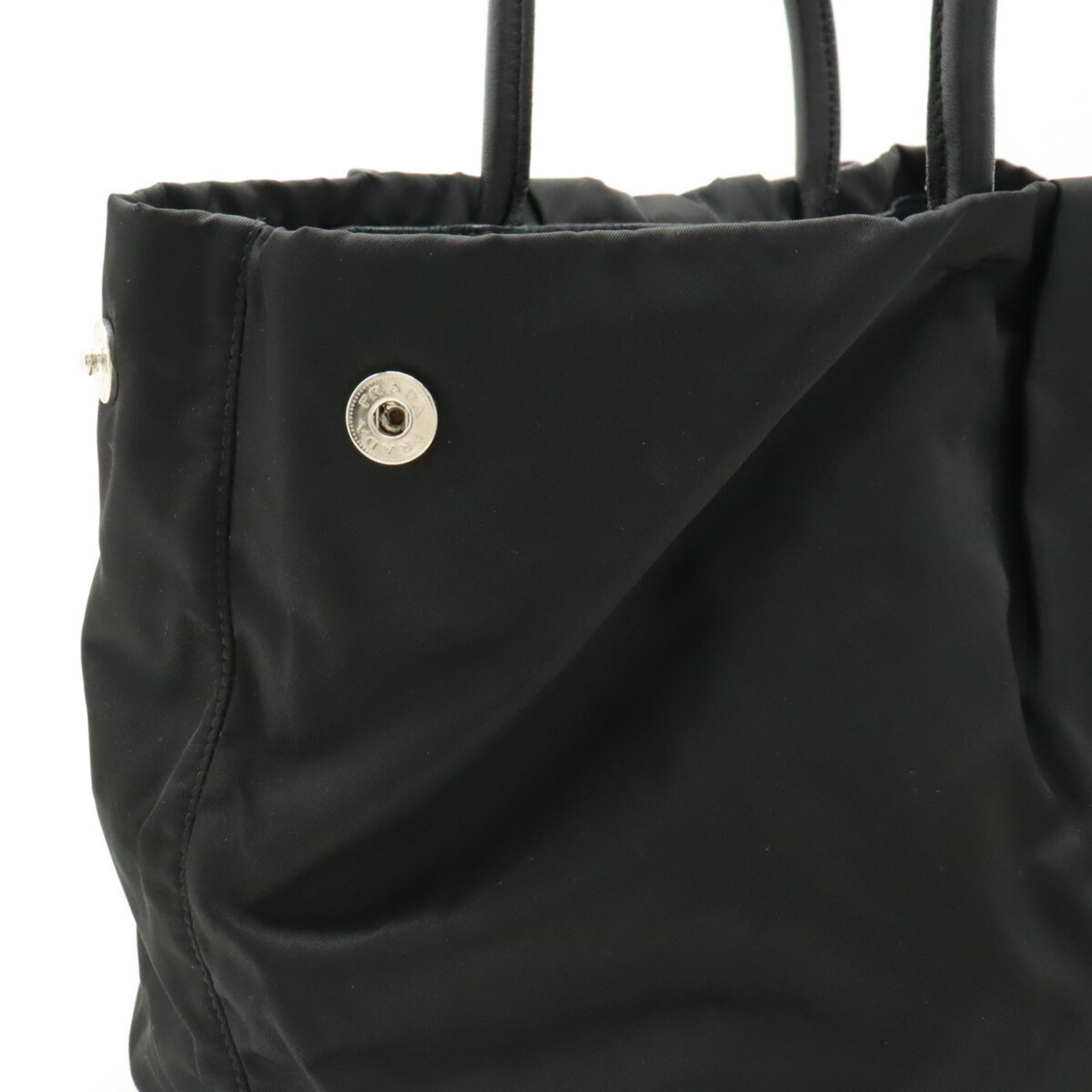 PRADA Prada Tote Bag Handbag Ribbon Nylon Nappa Leather NERO Black Purchased at a domestic boutique BN1601