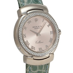 Rolex Cellini 6671 9 Pink Roman Dial Watch for Women