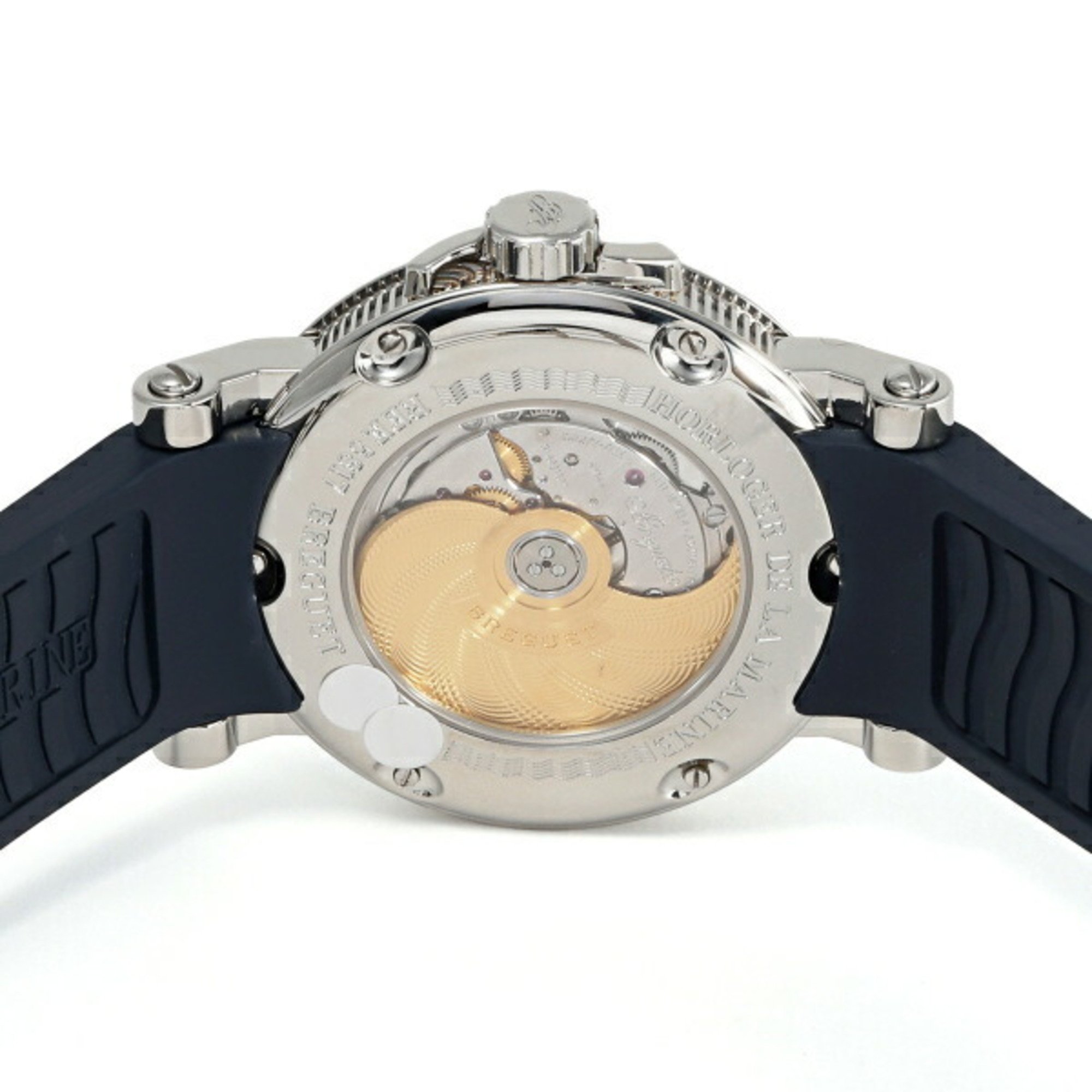 Breguet Marine Large Date 5817ST Y2 5V8 Blue Silver Dial Wristwatch Men's