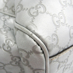 Gucci Guccissima Sukey 211944 Women's Leather Handbag Silver