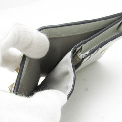 Valentino Garavani Rockstuds UW2P0P39BOL Women's Leather Wallet (bi-fold) Light Gray