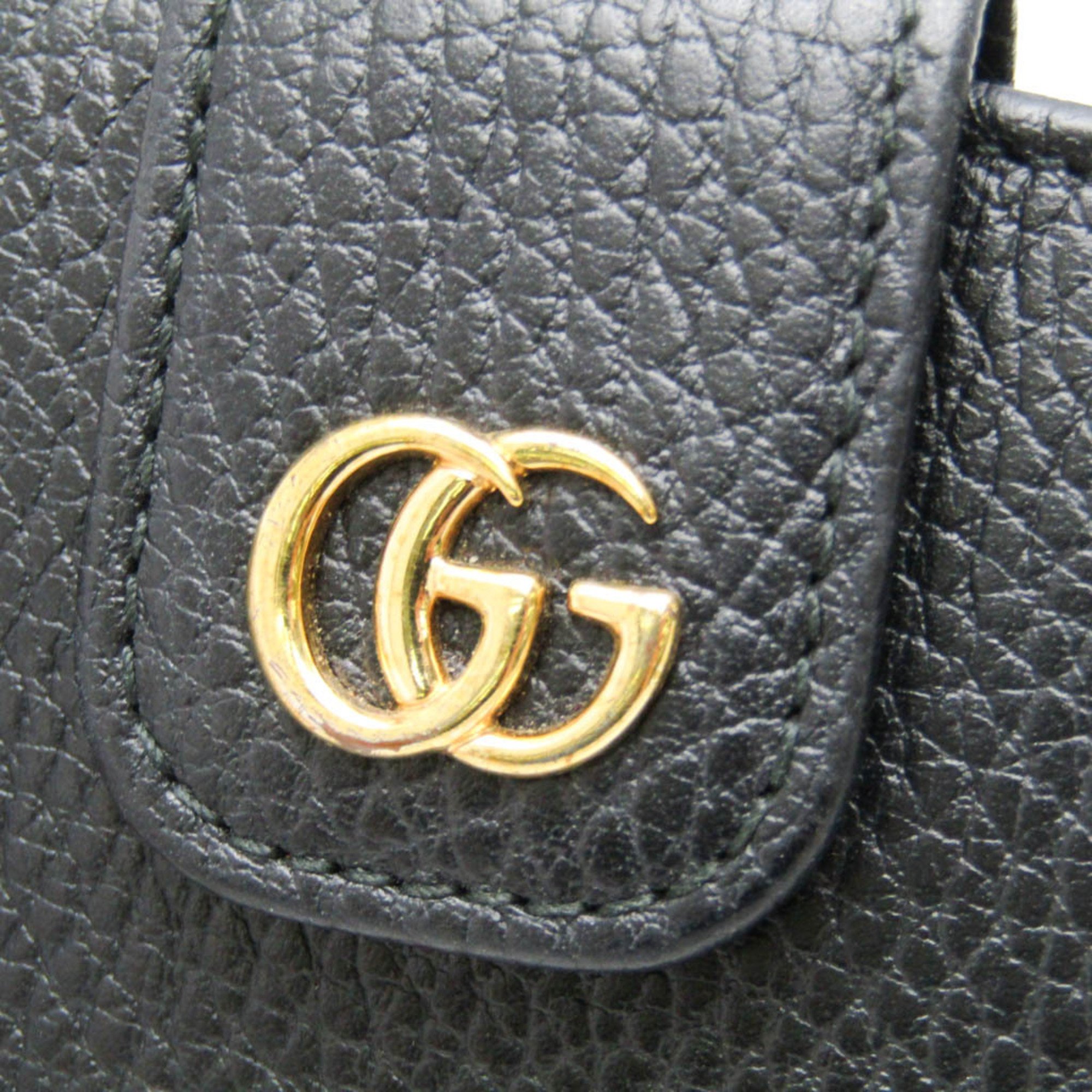 Gucci GG Marmont 523193 Women's Leather Wallet (bi-fold) Black