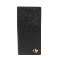 Gucci GG Marmont 459133 Men,Women Leather Long Bill Wallet (bi-fold) Black