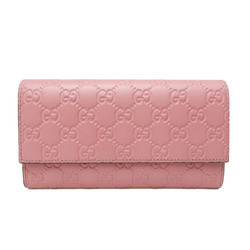 Gucci Guccissima 410100 Women's Leather Long Wallet (bi-fold) Pink