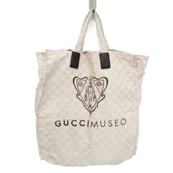 Gucci GG Canvas Museo 283411 Women,Men Canvas,Leather Handbag Beige,Dark Brown