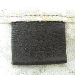 Gucci GG Canvas Museo 283411 Women,Men Canvas,Leather Handbag Beige,Dark Brown