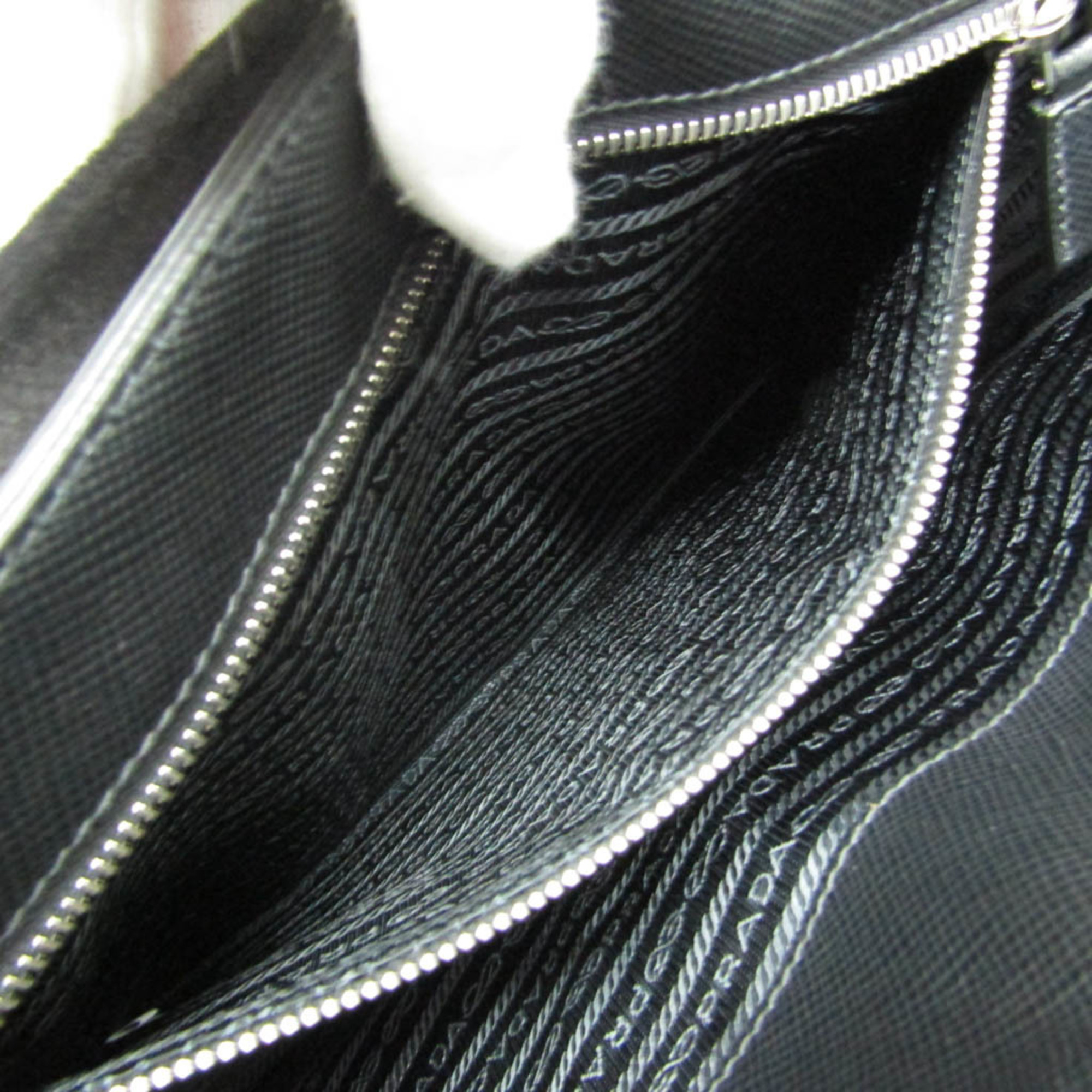 Prada Saffiano 2VD010 Men's Saffiano Cuir Messenger Bag,Shoulder Bag Nero