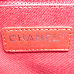 Chanel Matelasse Women's Suede,Leather Shoulder Bag Pink,Red Color