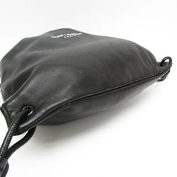 Saint Laurent Teddy Drawstring Bag 553919 Women,Men Leather Backpack Black