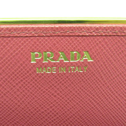 Prada 1MT440 Women's Saffiano Metal Chain/Shoulder Wallet Peonia