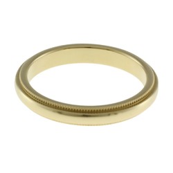 Tiffany Milgrain Ring, Tiffany, size 13.5, 18k gold, women's, TIFFANY&Co.