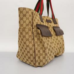 Gucci Tote Bag GG Canvas Sherry Line 161836 Brown Women's