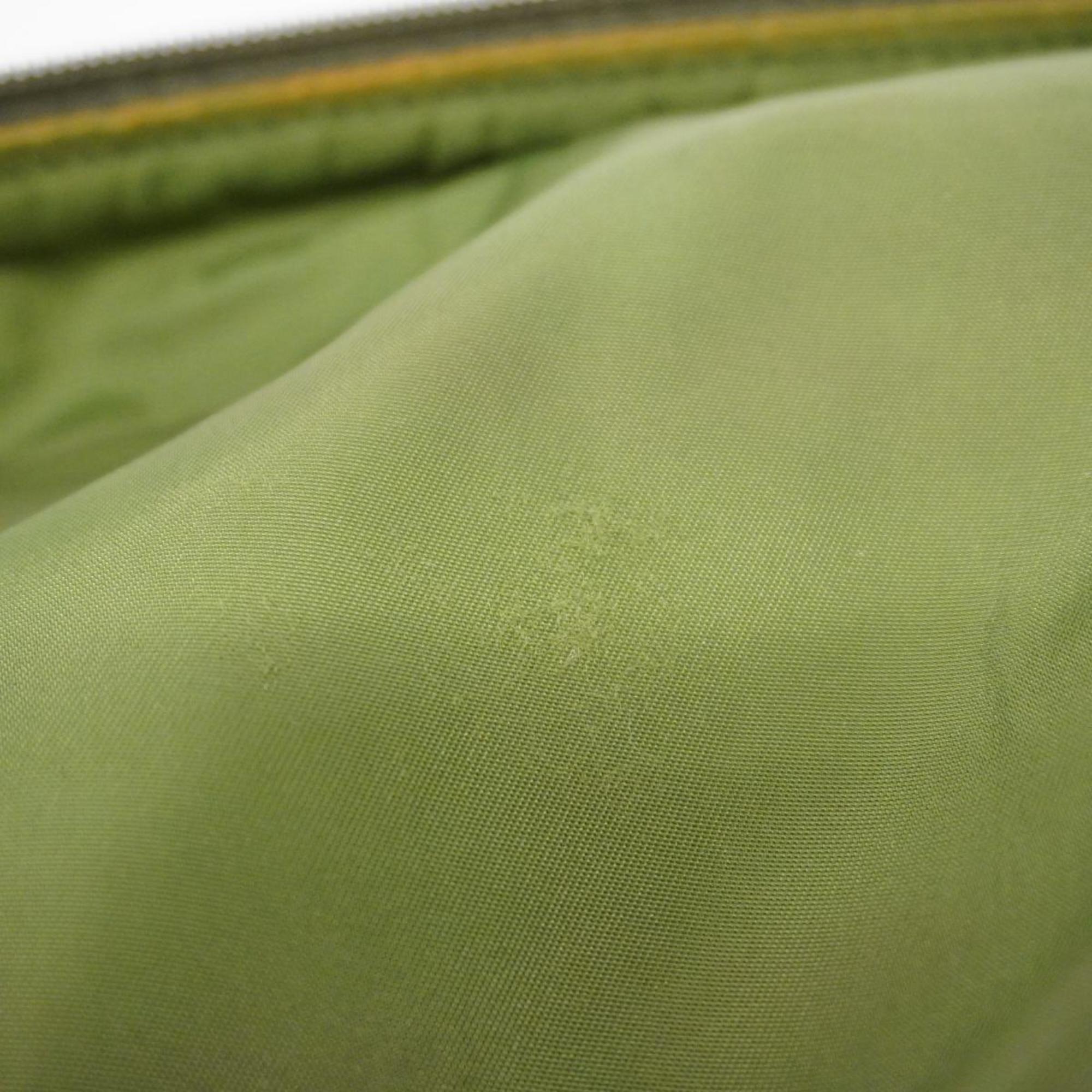 Christian Dior Shoulder Bag Trotter Canvas Green Women's