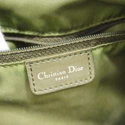 Christian Dior Shoulder Bag Trotter Canvas Green Women's