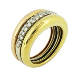 Cartier Ring Pavé Mobilis Diamond K18YG Yellow Gold K18WG White K18PG Pink Women's
