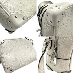 GUCCI Shoulder Bag GG Embossed Leather Ivory Men's Women's 626363 z1022