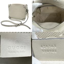 GUCCI Shoulder Bag GG Embossed Leather Ivory Men's Women's 626363 z1022