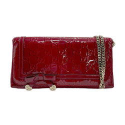 GUCCI shoulder bag patent leather red women's 257611 z1038
