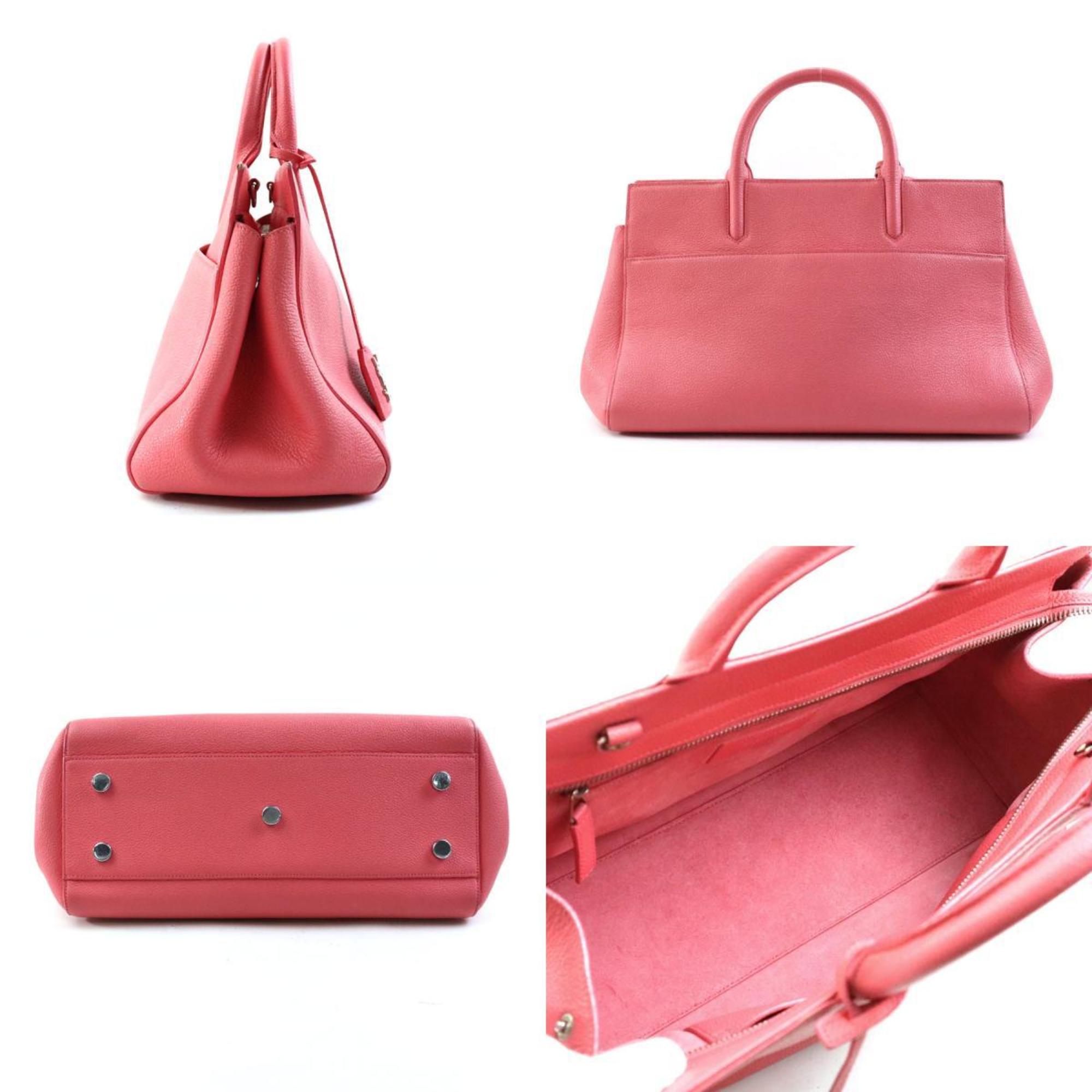 Saint Laurent SAINT LAURENT handbag shoulder bag Cavalive Gauche leather pink silver women's e58622a