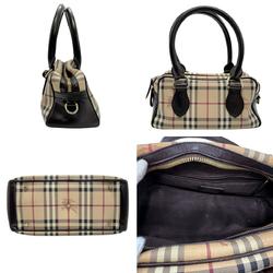 Burberry Handbag Coated Canvas Leather Brown x Beige Women's z1074