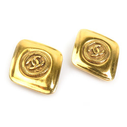 CHANEL Coco Mark Metal Gold Earrings for Women e58637j