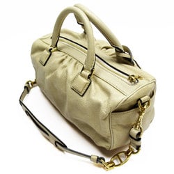 LOEWE handbag shoulder bag leather metal beige gold ladies w0275a