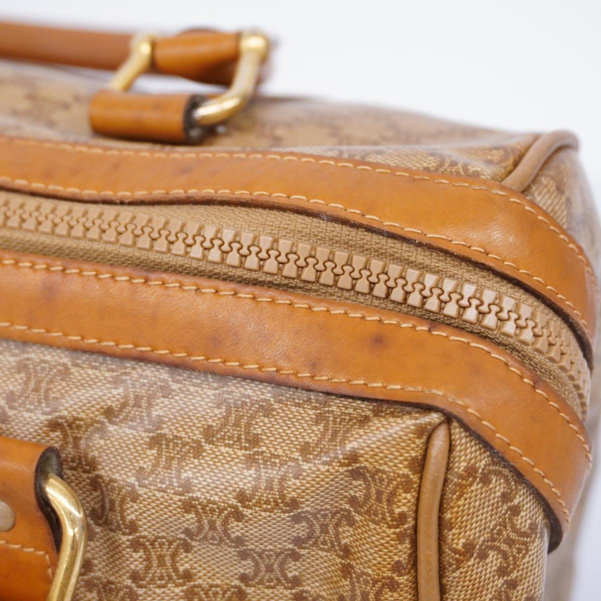 Celine handbag macadam leather beige ladies