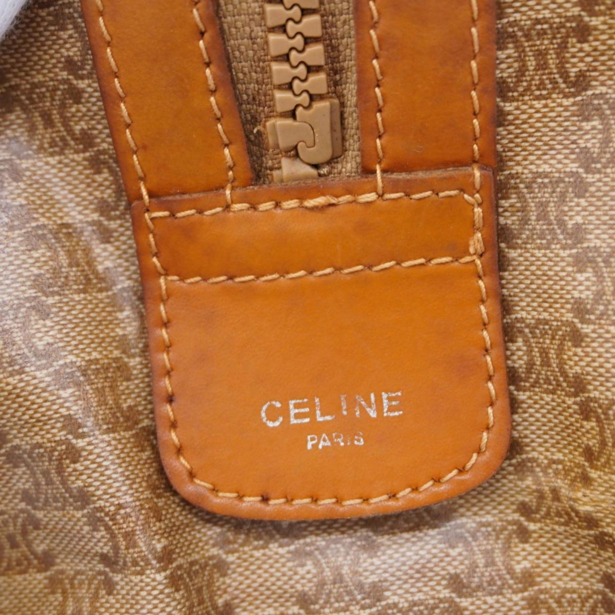 Celine handbag macadam leather beige ladies