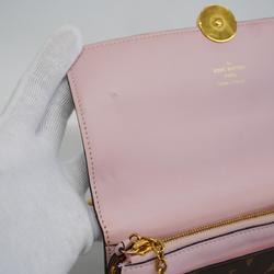 Louis Vuitton Shoulder Wallet Monogram Portefeuille Flore M67405 Brown Rose Ballerine Women's